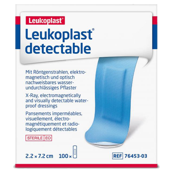 Leukoplast detectable, wasserdichtes Pflaster, 2,2 x 7,2cm (100 Stk.)