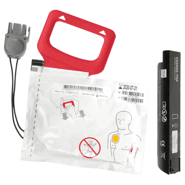 Ersatzbatterie + Ersatzpads für Lifepak CR-Plus AED
