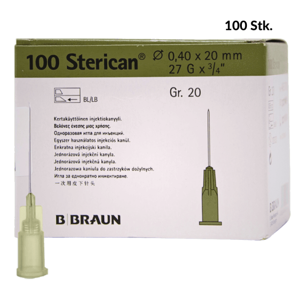 Sterican Safety 27G x 3/4" grau (100 Stk.)