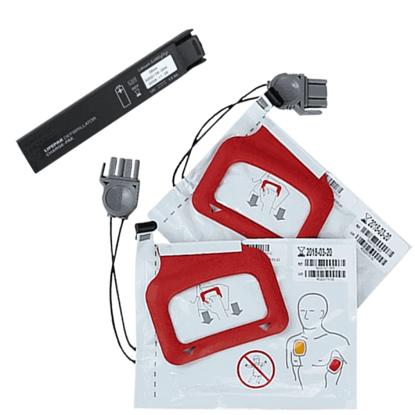 Ersatzbatterie + 2 Ersatzpads für Lifepak CR-Plus AED