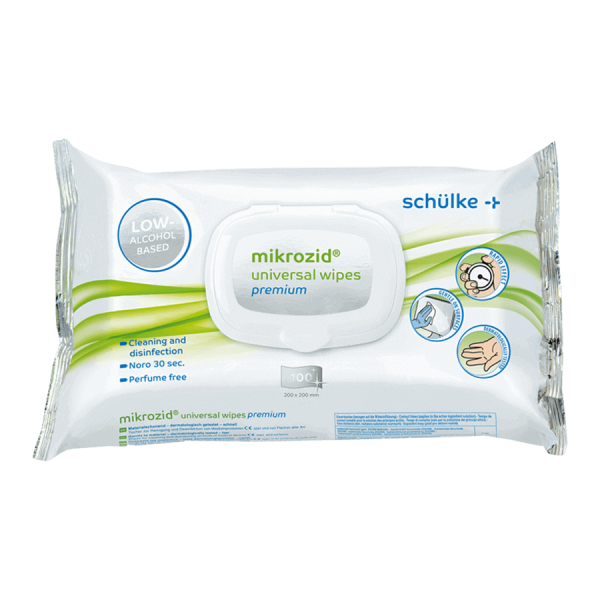 Mikrozid Universal Wipes - 100 Stück Schnell-Desinfektions-Tücher im Softpack - wiederverschließbar