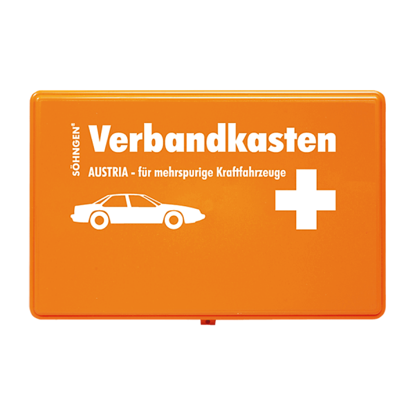 KFZ-Verbandkasten Austria für mehrspurige Kraftfahrzeuge orange