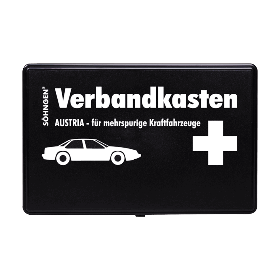 KFZ-Verbandkasten Austria für mehrspurige Kraftfahrzeuge schwarz