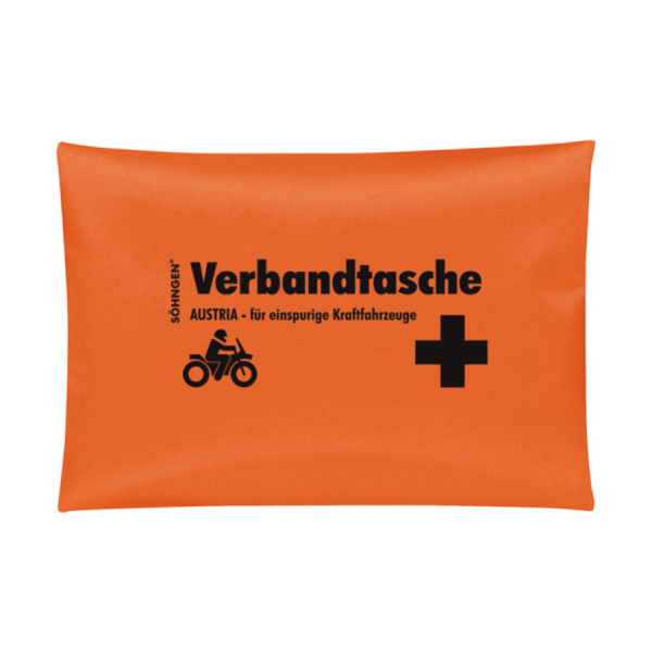 KFZ Verbandtasche Austria orange für einspurige Kraftfahrzeuge