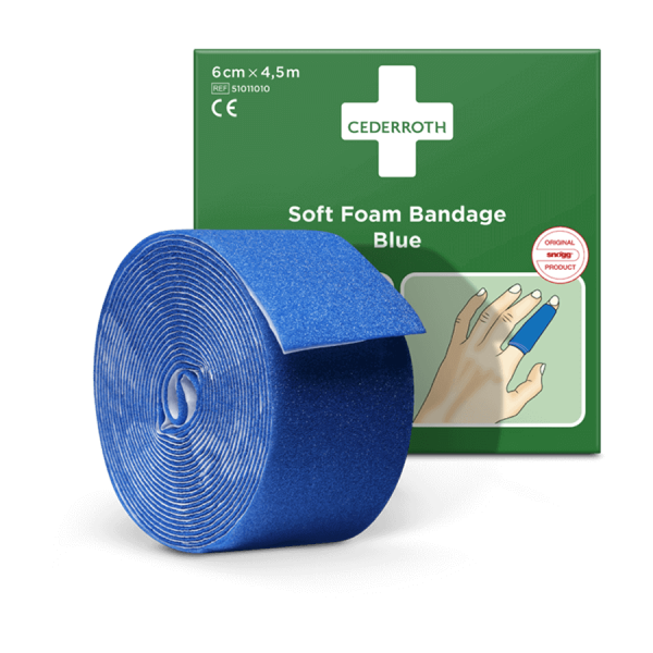 Cederroth Soft Foam Bandage Blue 6cm x 4,5m