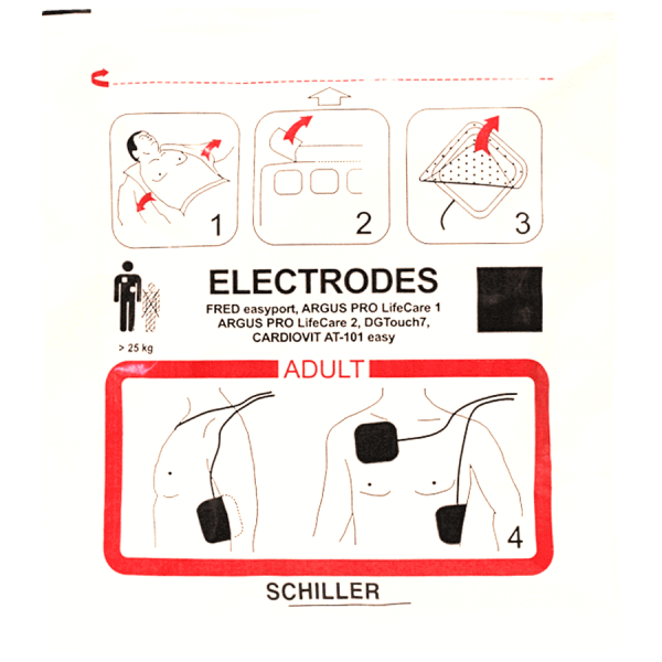 Trainingselektroden für Schiller Defibrillator Fred Easyport