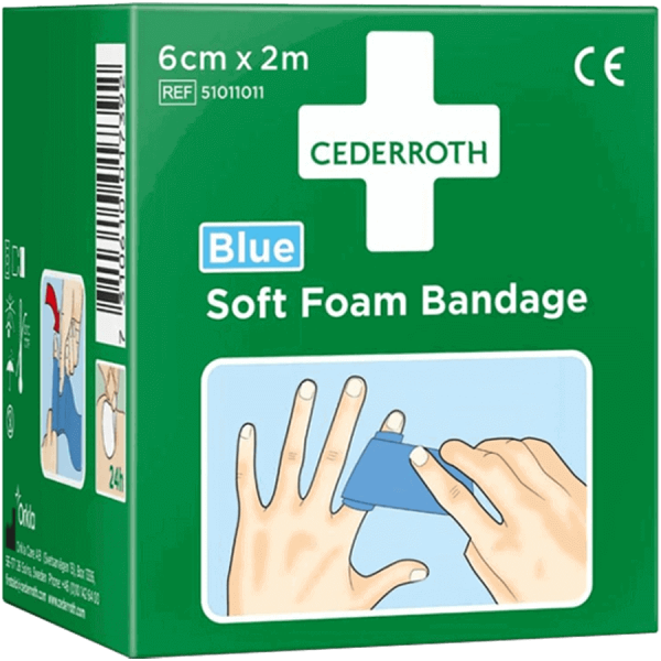 Cederroth Soft Foam Bandage Blue 6cm x 2m