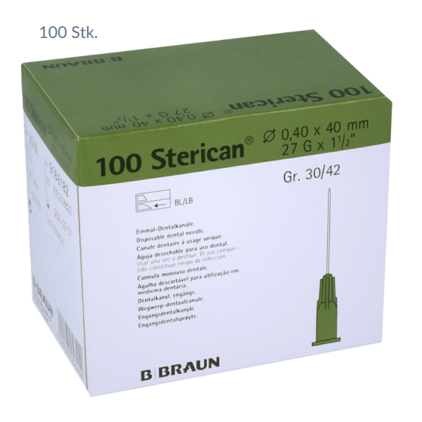Sterican Dental-Kanüle 27G 0,4 x 40mm (100 Stk.)